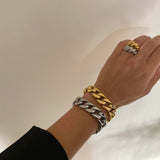 Chunky Chain 24K Gold Plated Bracelet