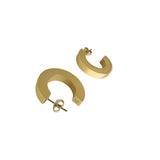 Square Edge Hoop 18K Gold Plated Earrings