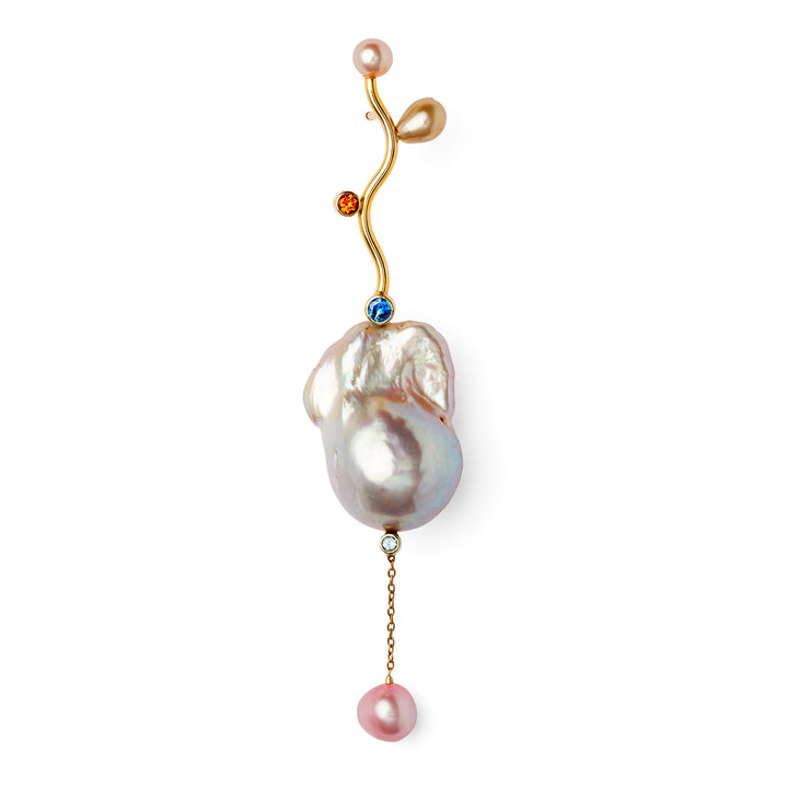Anmar 14K Gold Earring w. Pearls
