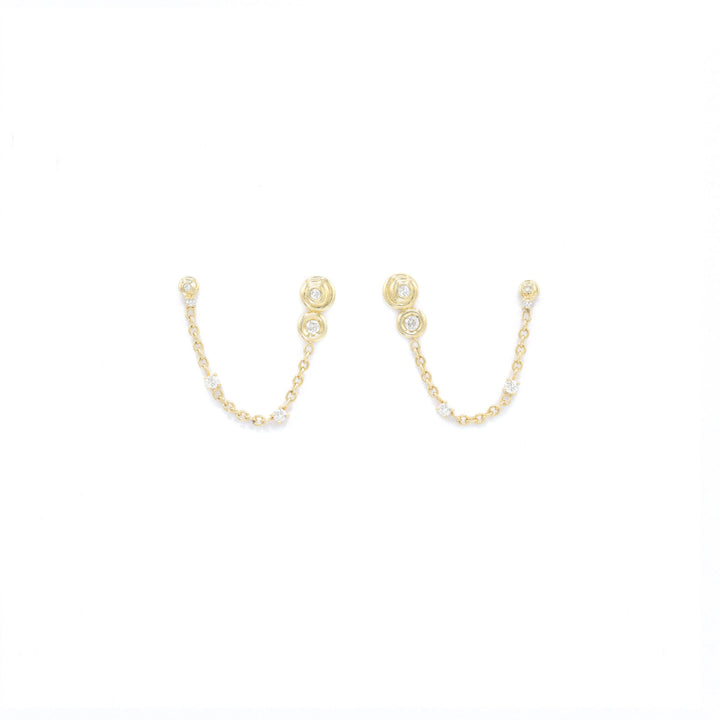 Anna 14K Gold Earrings w. Diamonds