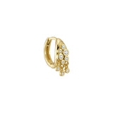 Aphrodite 18K Forgyldt Huggie m. Zirkoner