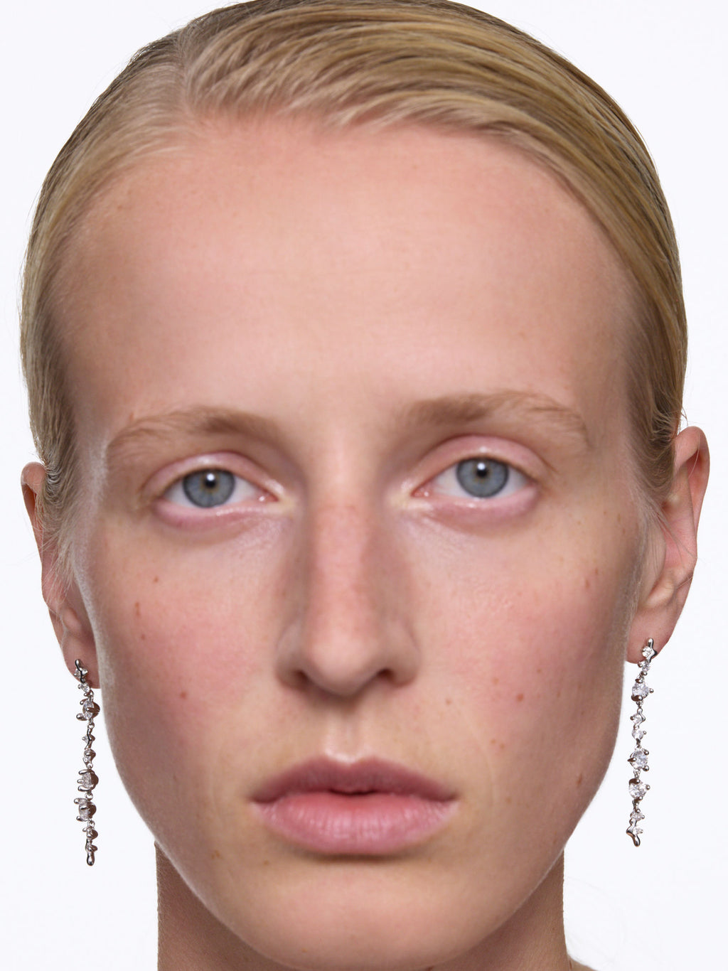 Arktis großer Silberohrring w. Zirkonia