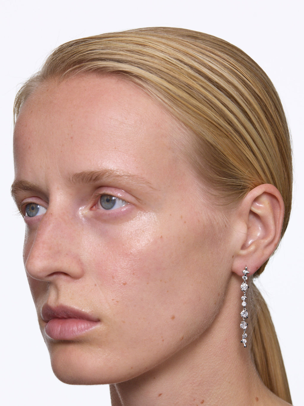 Arktis großer Silberohrring w. Zirkonia