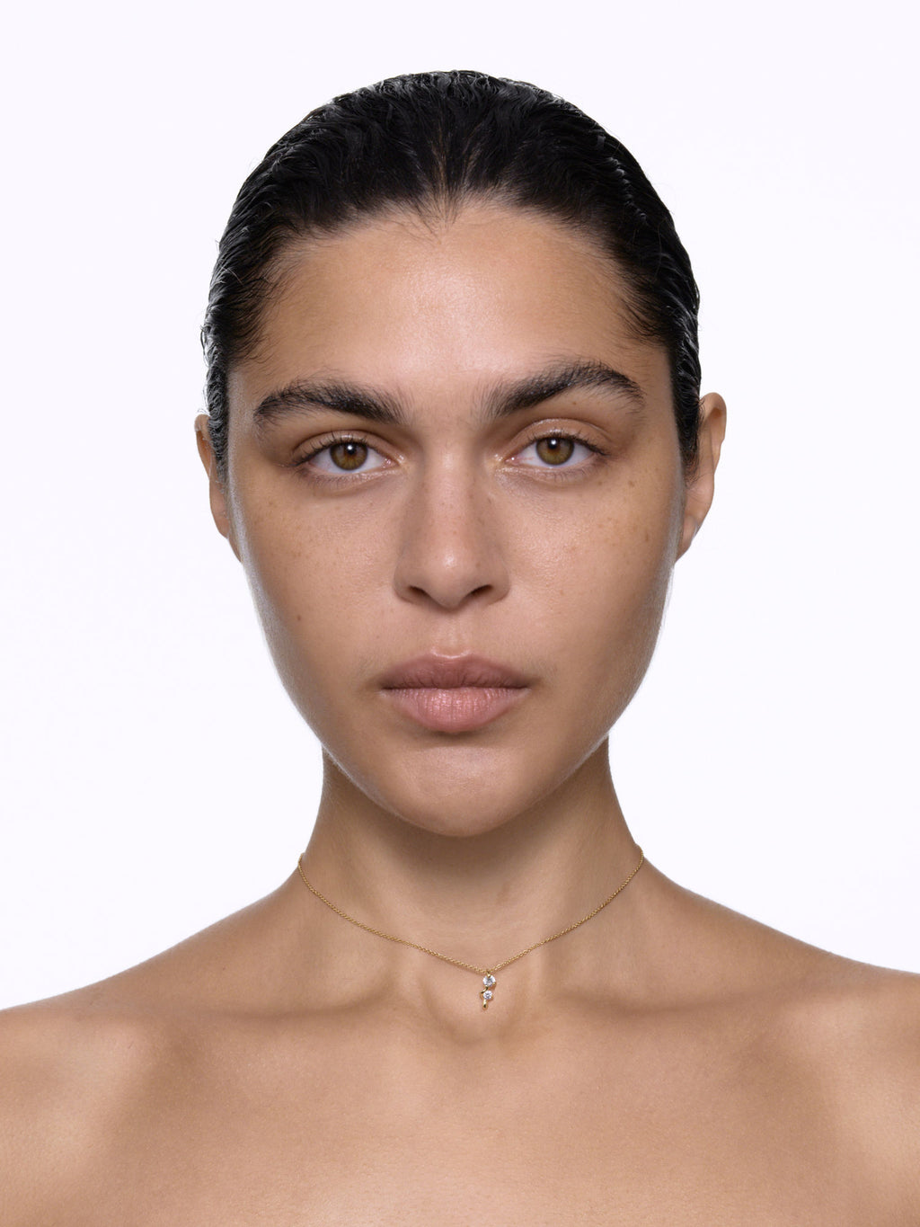 Arctic Gold Plated Necklace w. Zirconia