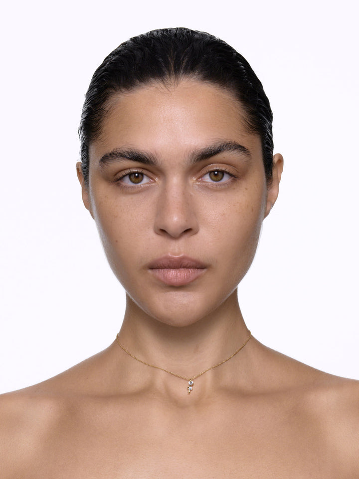 Arctic Gold Plated Necklace w. Zirconia