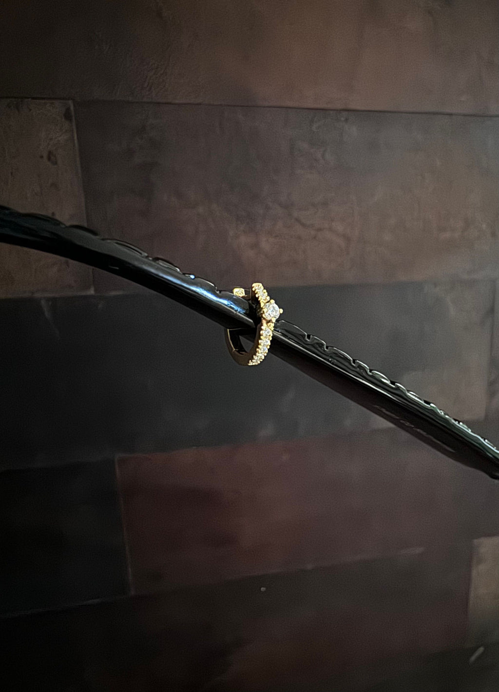 Astra 14K Gold, White Gold or Rose Gold Huggie w. Diamonds