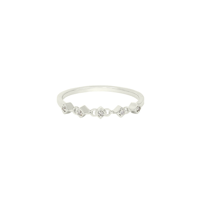 Alexa Fine Jewelry | Athena 18K Hvidguld Ring m. Diamanter