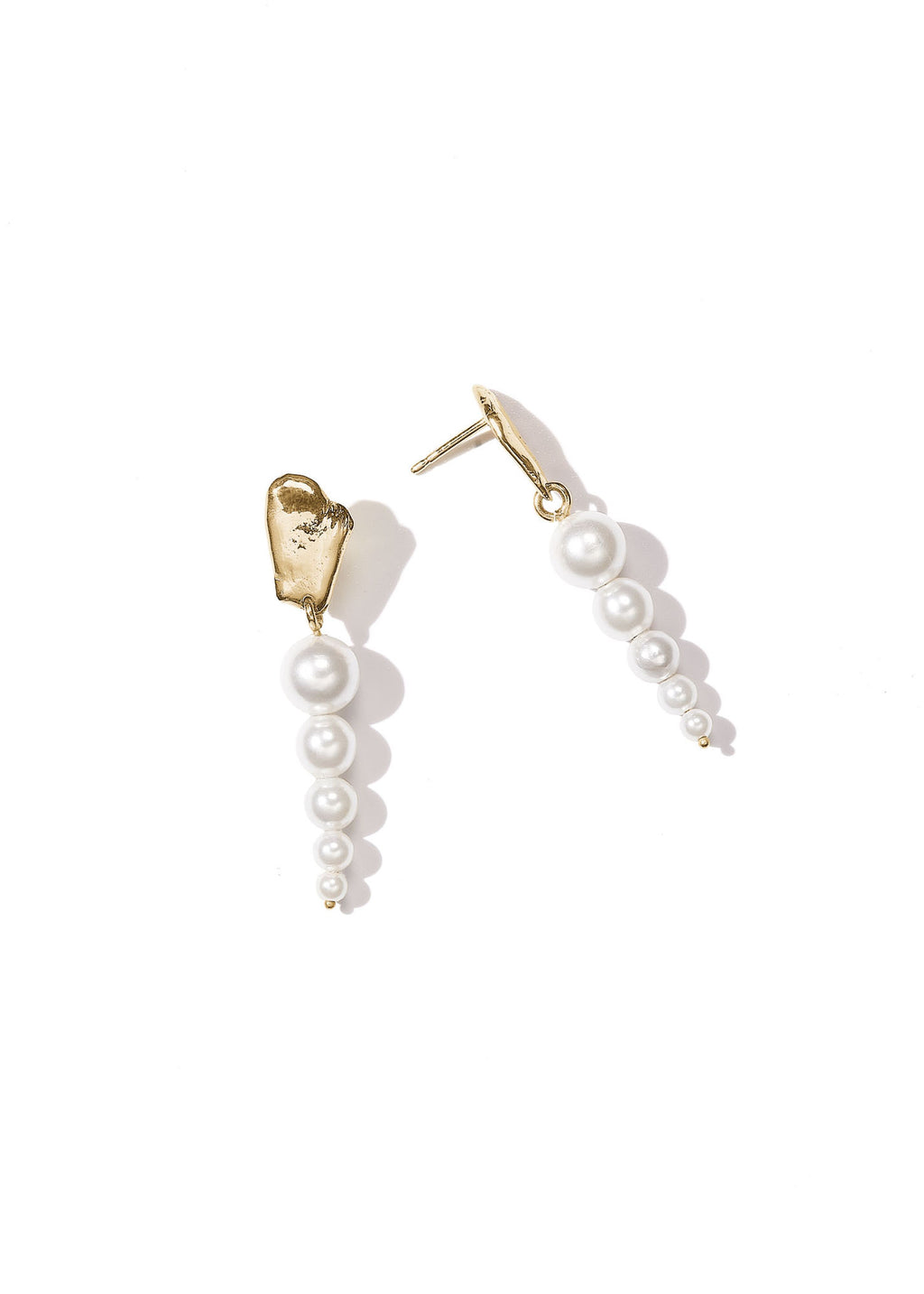 Elysia Aurora 14k goldener Ohrring m. Perlen