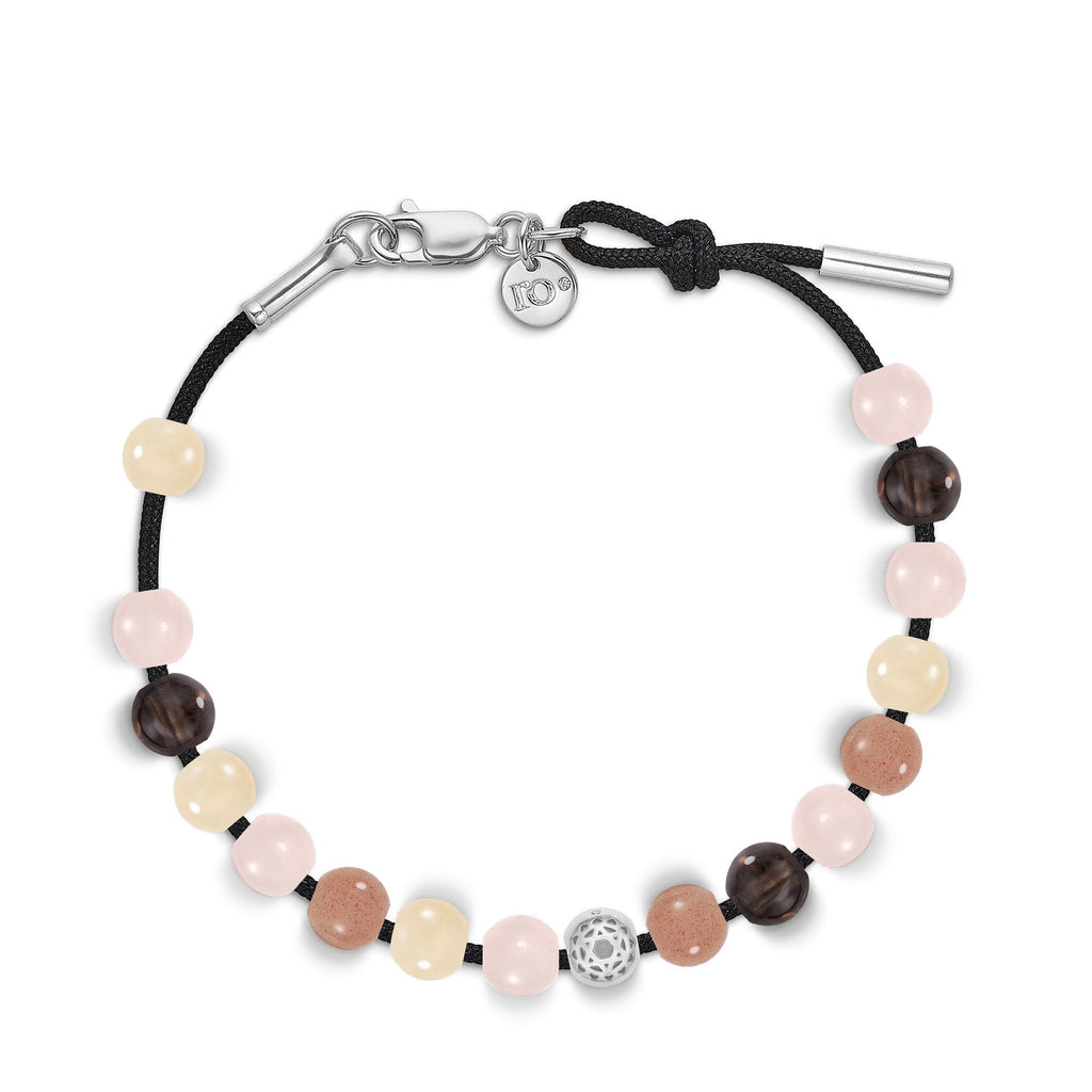 Innerer Frieden Infinite Liebe 18k Whitegold Armband w. Diamanten