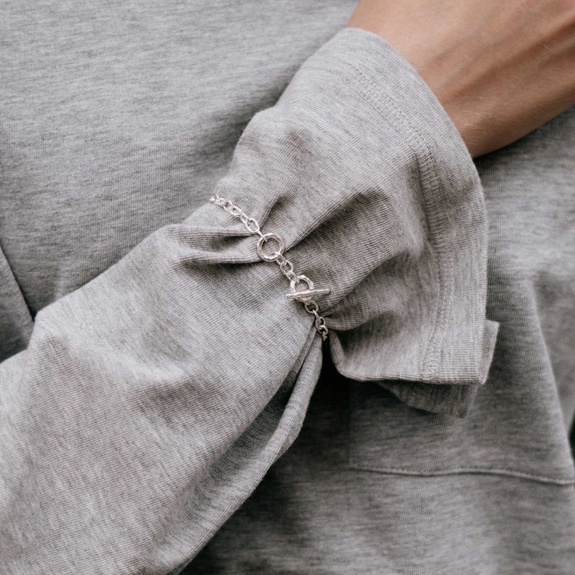 T - Chain Silver Bracelet