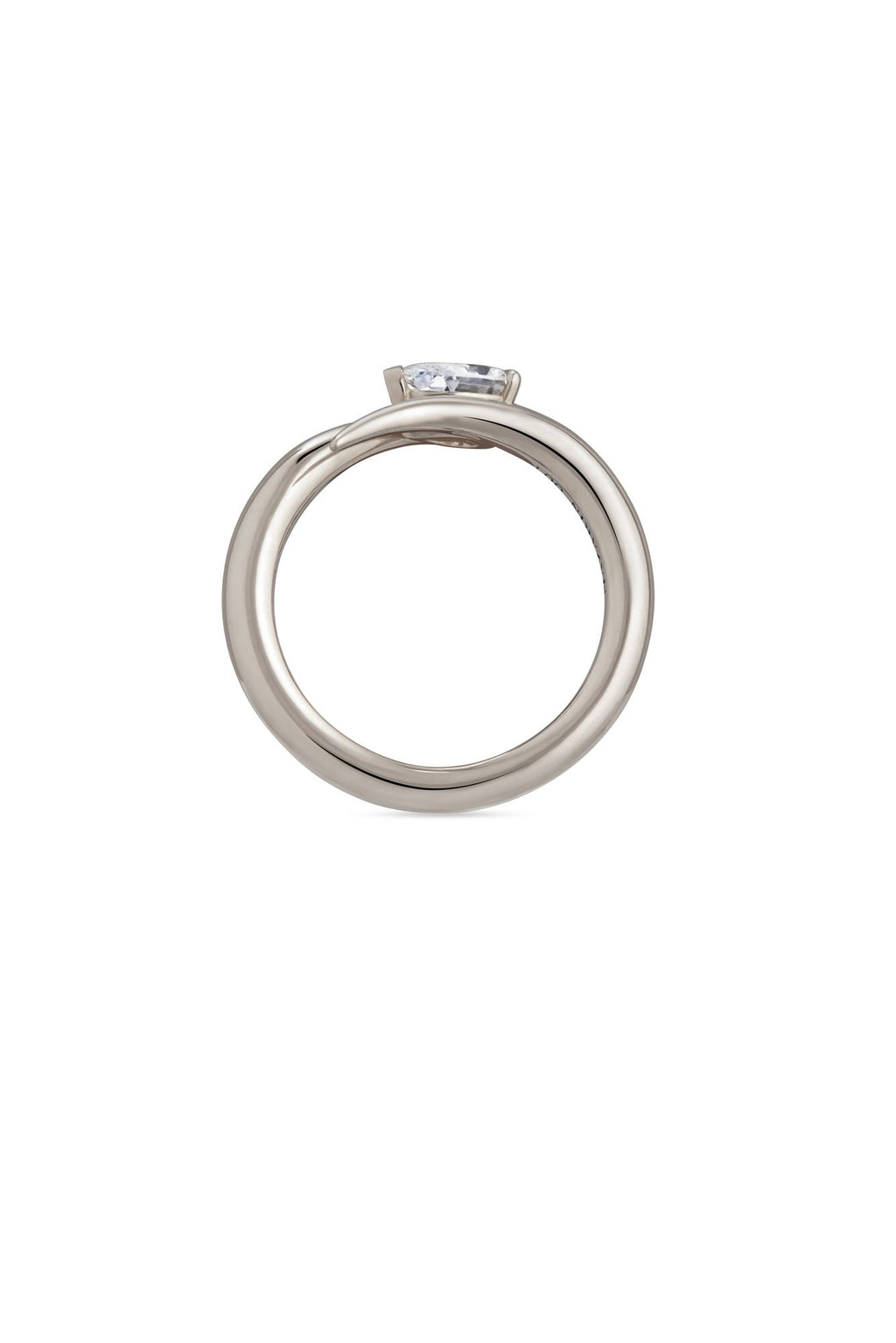 Eboris 18k Hvidguld Ring m. Lab-Grown Diamant