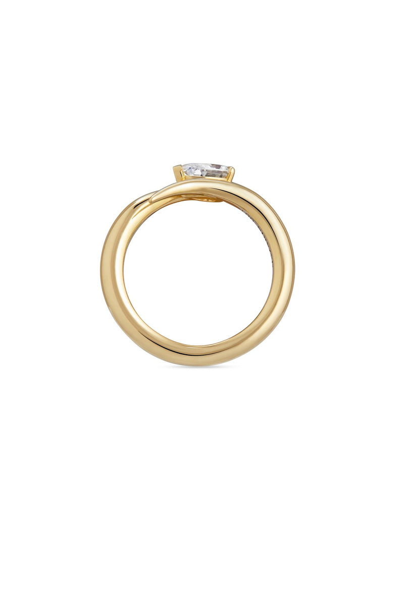 Eboris 18K Gold Ring w. Lab-Grown Diamond