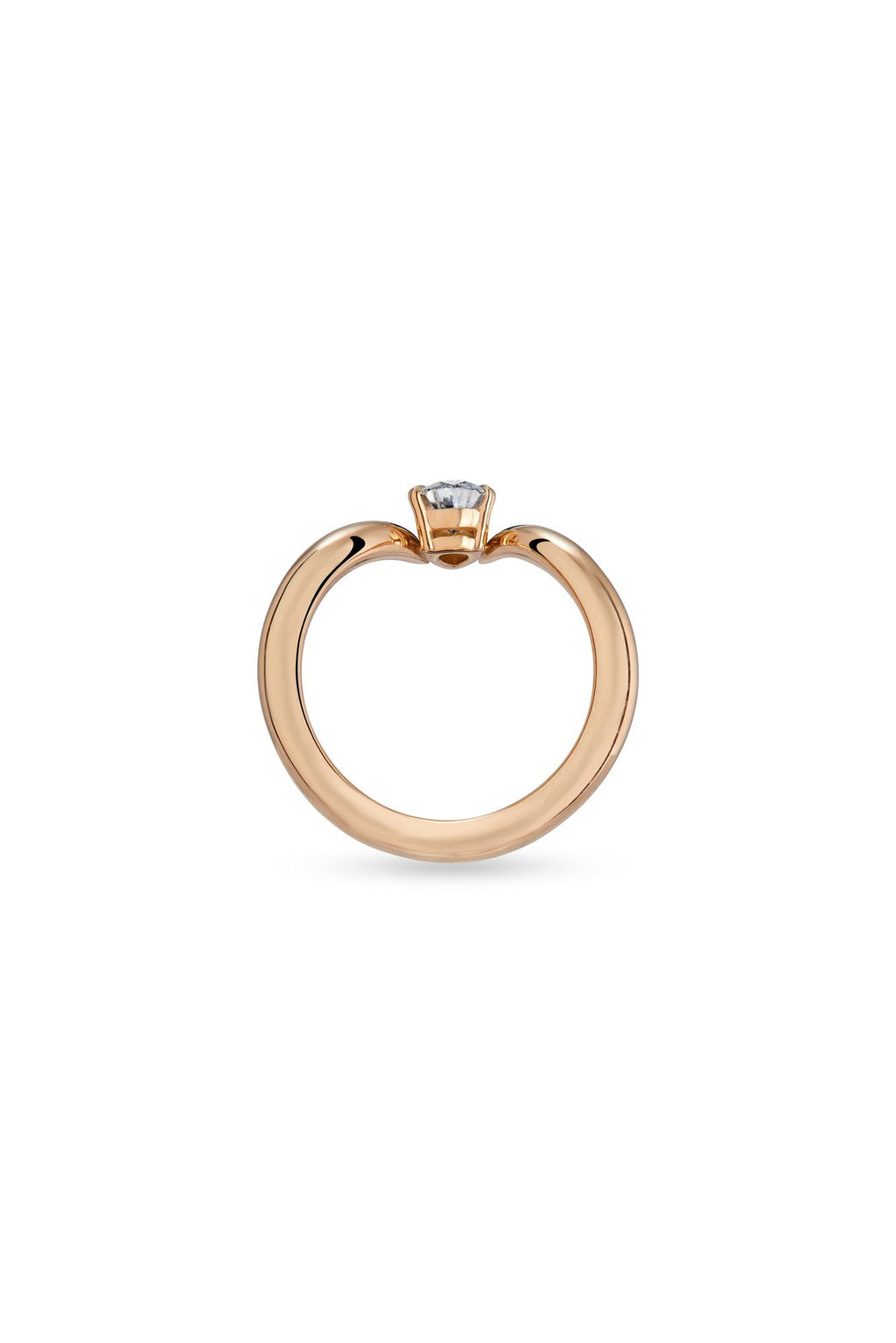 Eboris Duchess 18K Rosegold Ring w. Lab-Grown Diamond