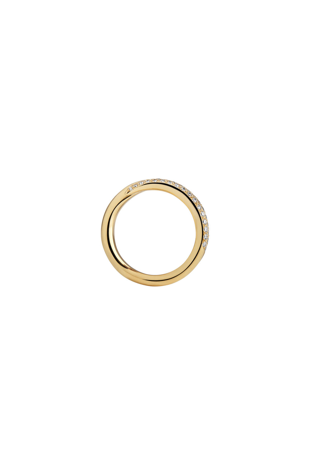 Paved Eboris 18K Gold Ring w. Lab-Grown Diamonds
