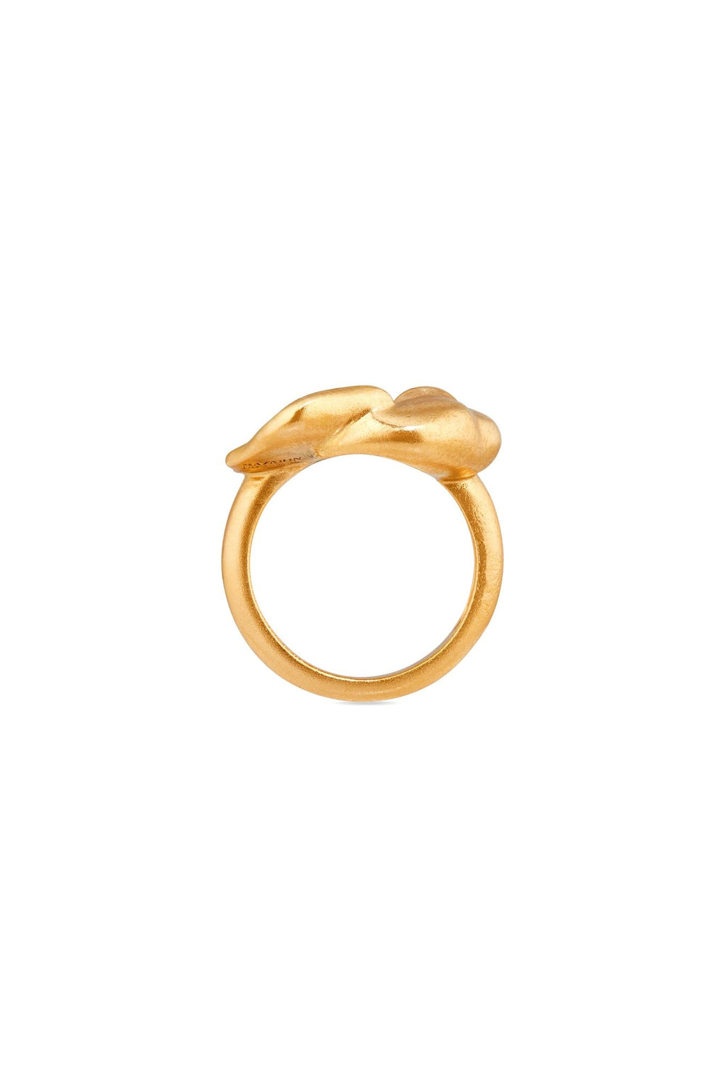 Elephant 18K Gold Ring w. Lab-Grown Diamond