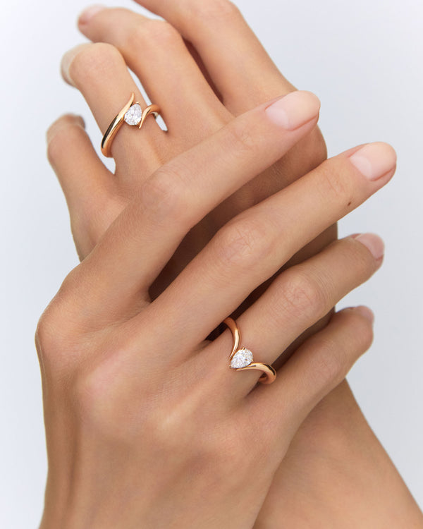 Eboris Duchess 18K Gold Ring w. Lab-Grown Diamond