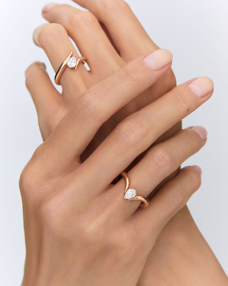 Eboris Duchess 18K Rosegold Ring w. Lab-Grown Diamond