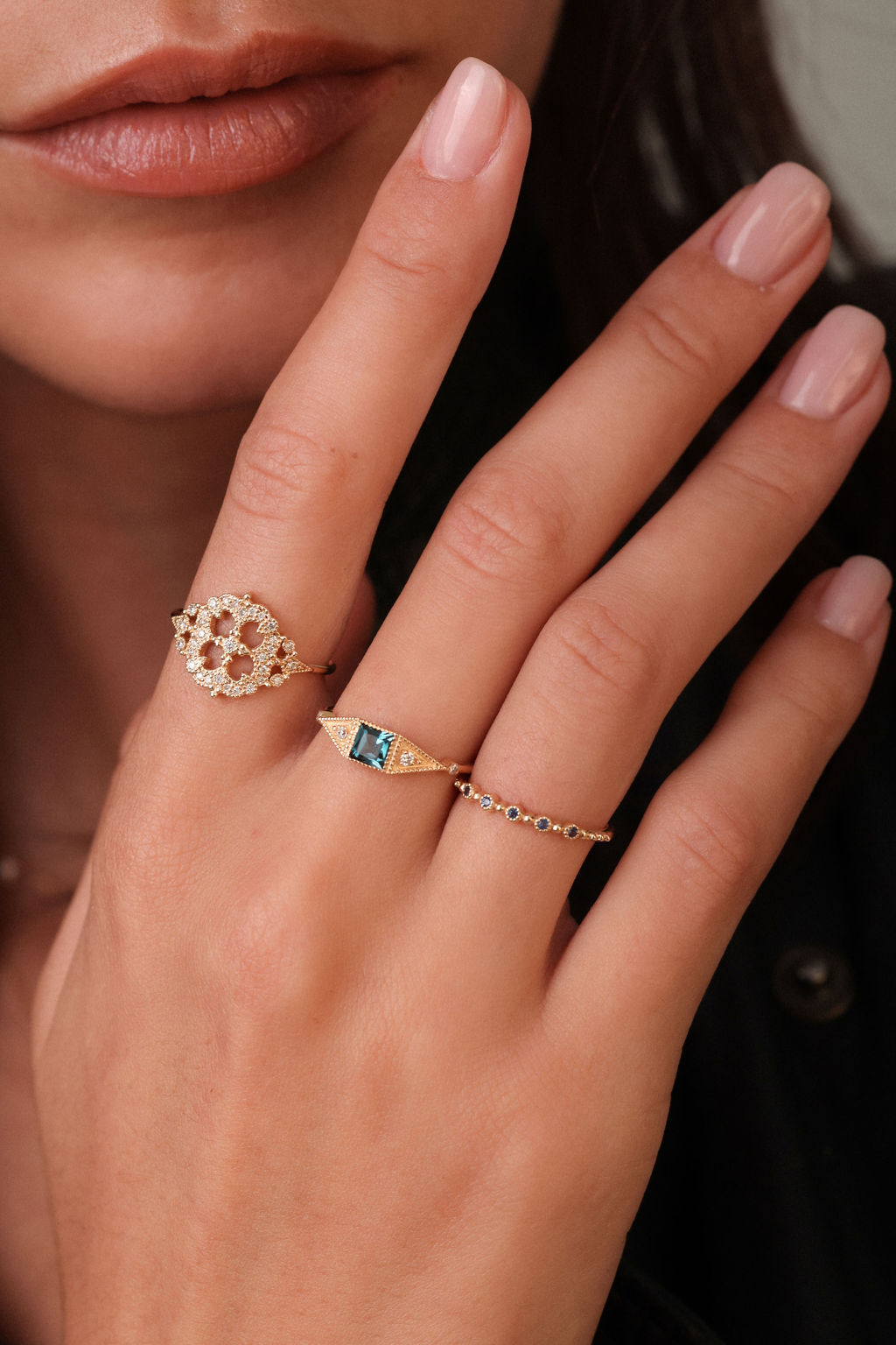 Starlite Greta 18K Gold Ring w. Diamonds