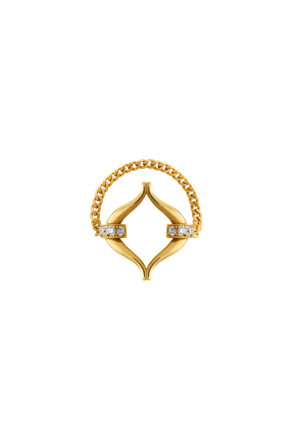 Eboris Link Paved 18K Gold Ring