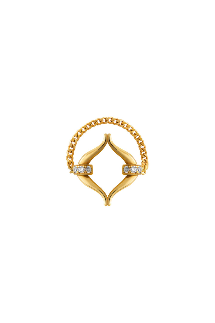 Eboris Link Paved 18K Gold Ring