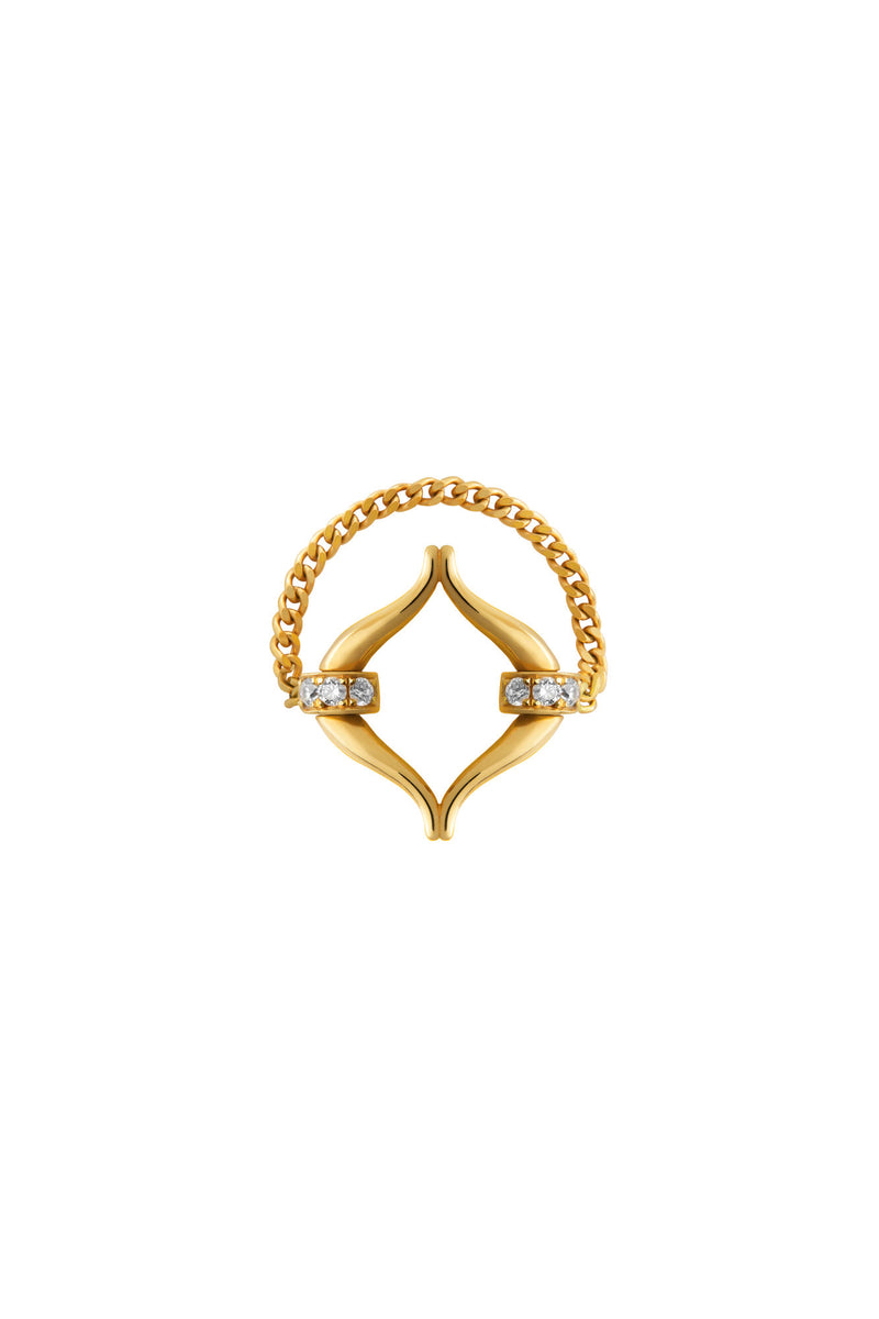 Eboris Link Paved 18K Gold Ring