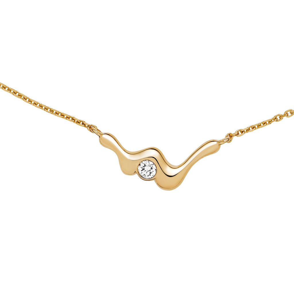 Baxter 14K Gold Necklace w. Lab-grown Diamond