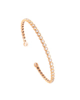 Rigid 18K Gold, Whitegold or Rosegold Bracelet w. Diamonds