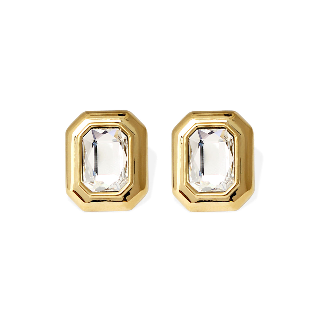 Belize Gold Plated Earrings w. Crystal