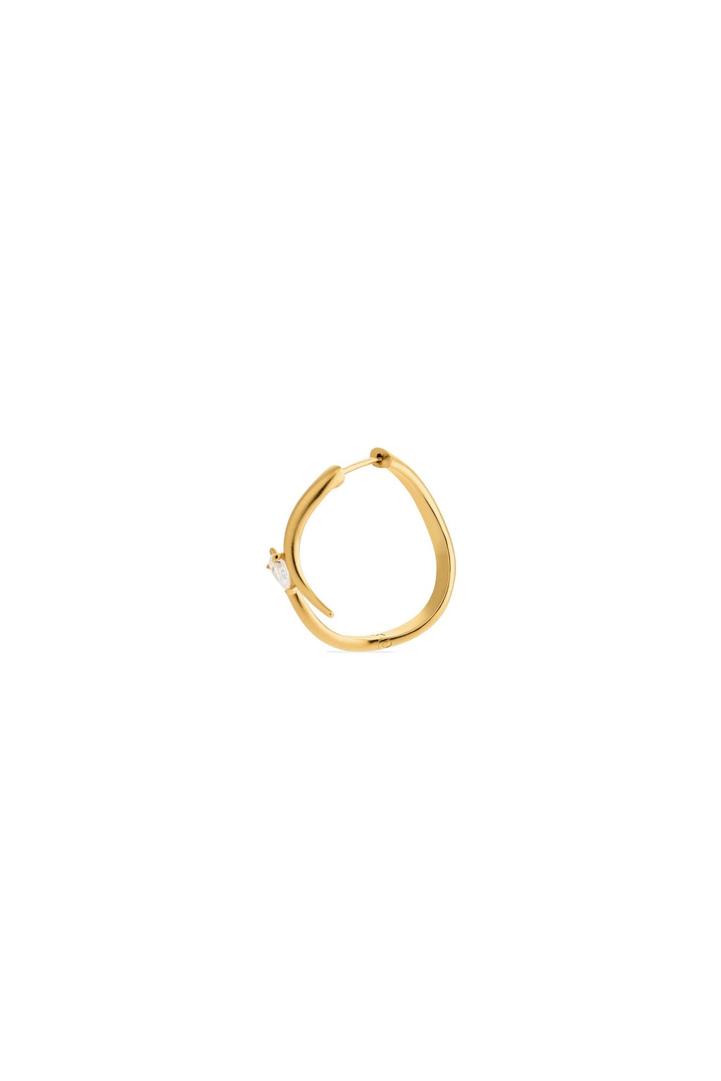 Eboris 18K Gold Hoops w. Diamond