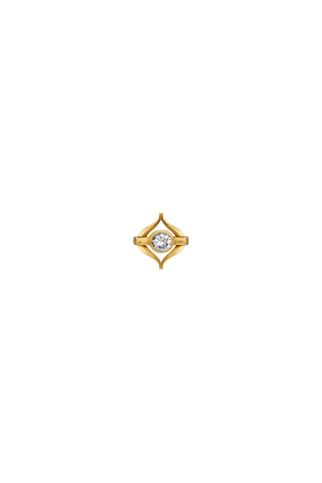 Eboris Link 18K Gold Earring w. Lab-Grown Diamond