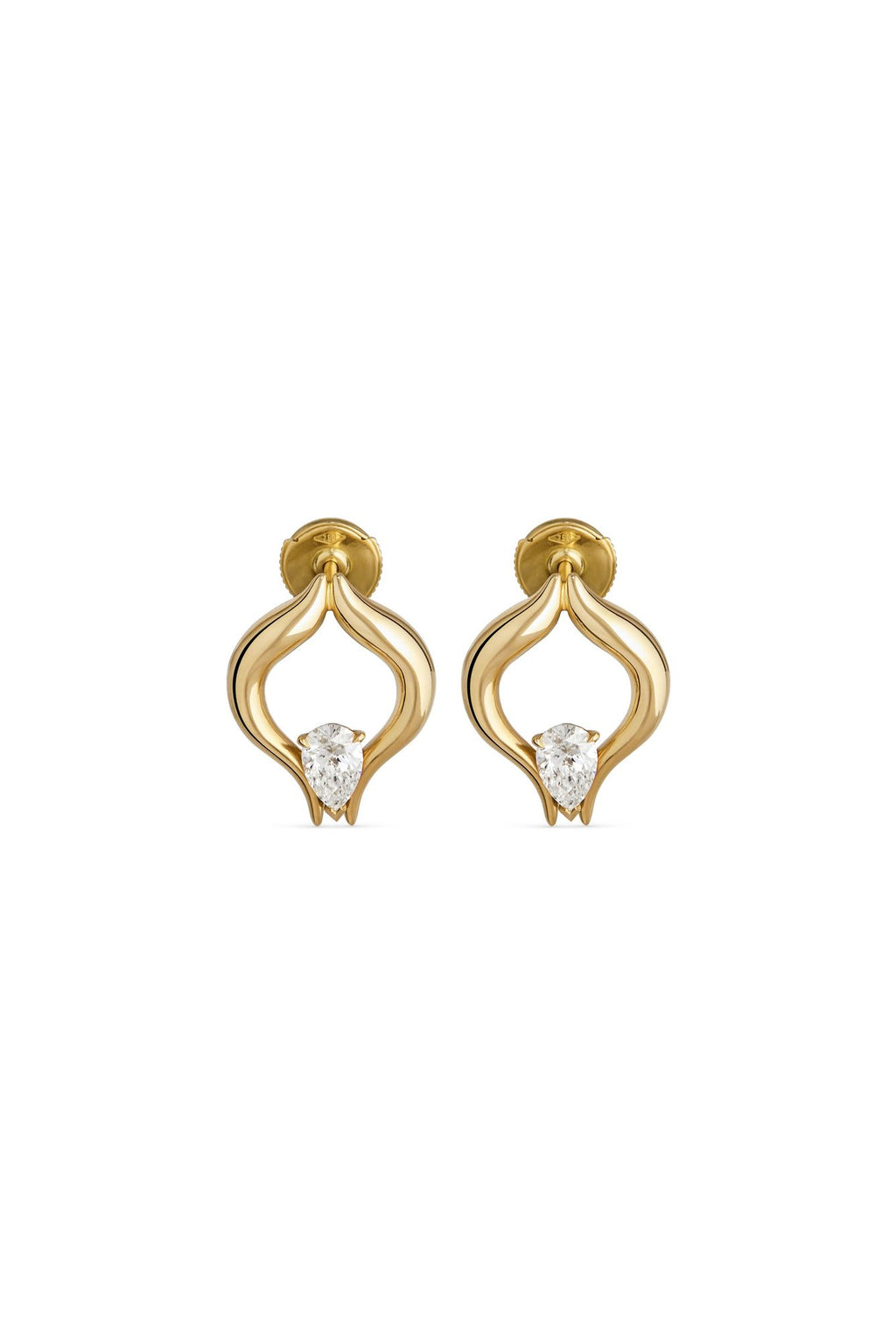 Eboris 18K Gold Earrings w. Lab-Grown Diamond