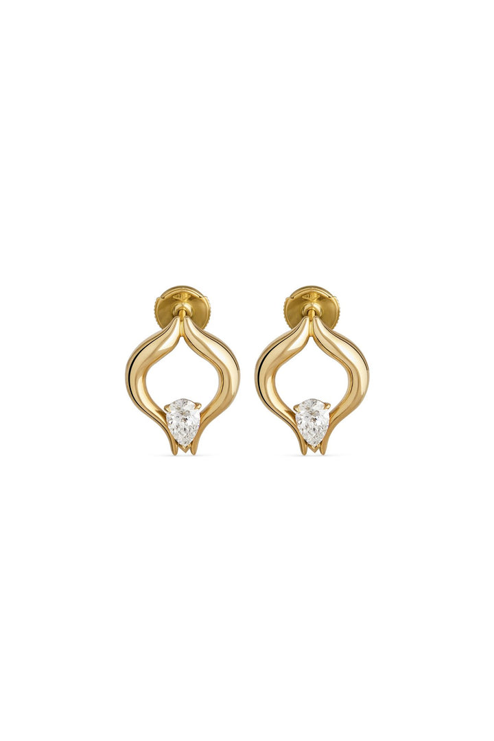 Eboris 18K Gold Earrings w. Lab-Grown Diamond