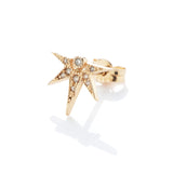 Half-Star Janis 18K Gold Earring w. Diamonds