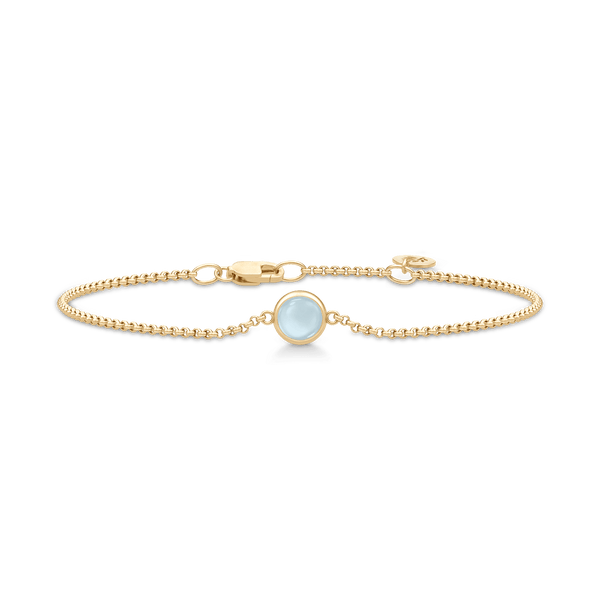 Primini Gold Plated Bracelet w. Milky Aqua Crystal