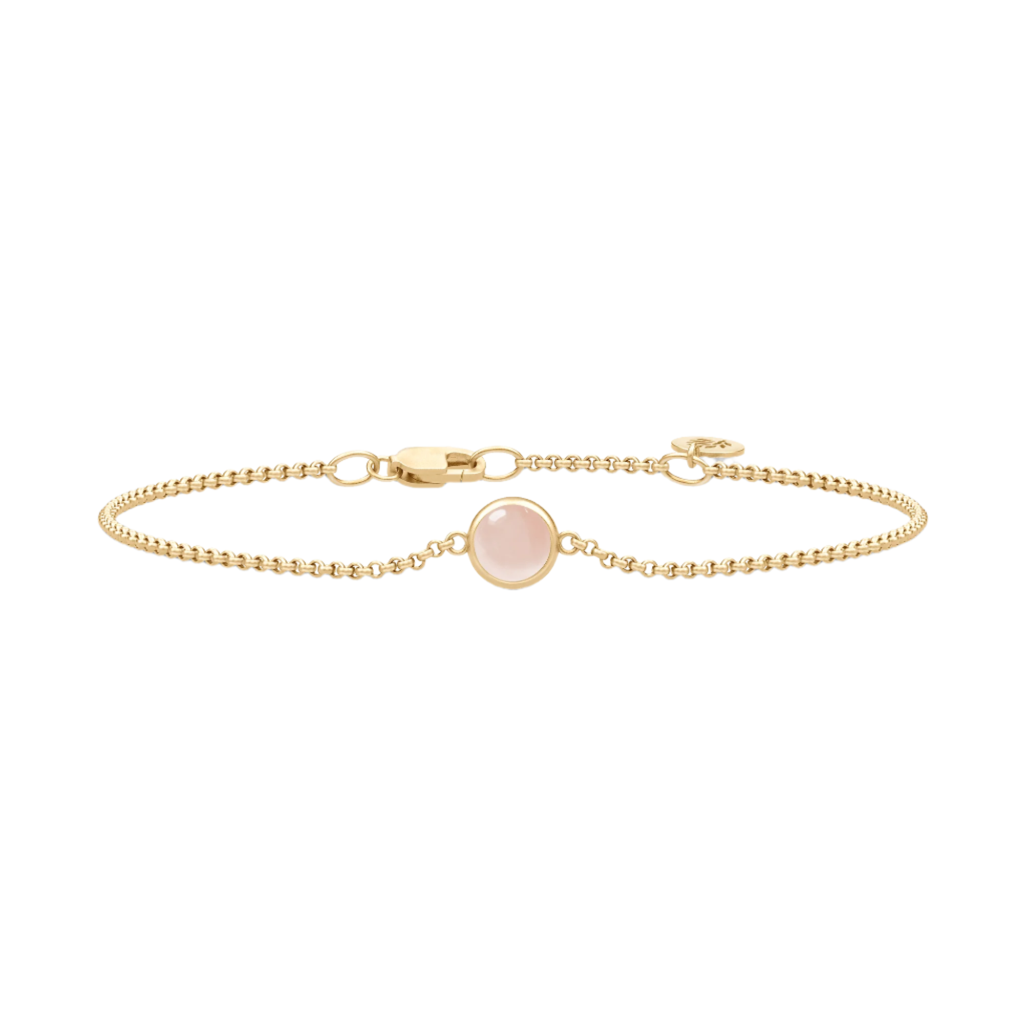 Primini Gold Plated Bracelet w. Milky Rose Crystal