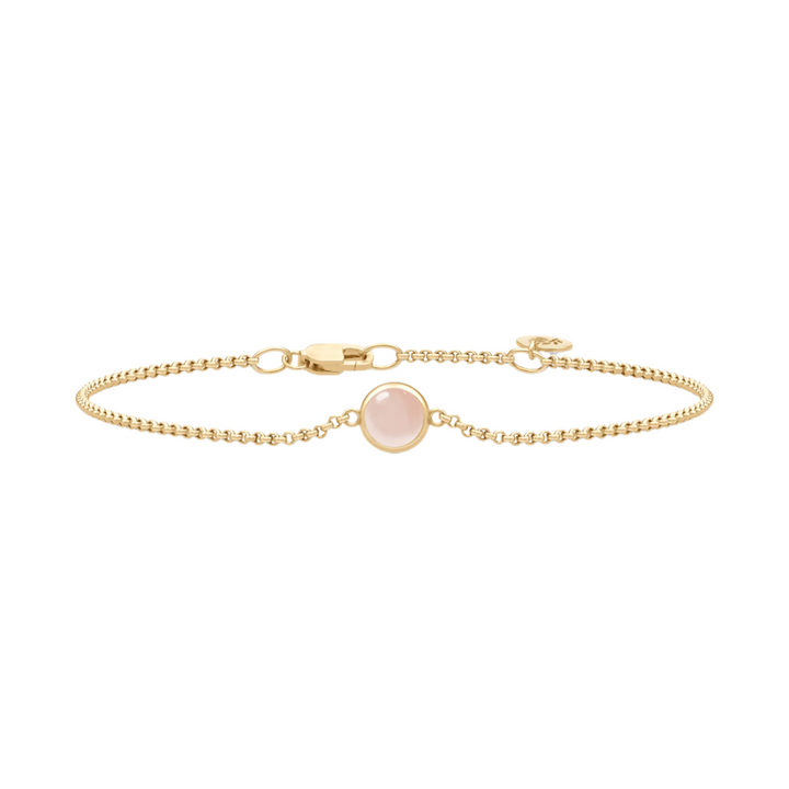 Primini Gold Plated Bracelet w. Milky Rose Crystal