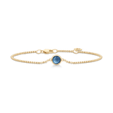 Primini Gold Plated Bracelet w. Sapphire Blue Crystal