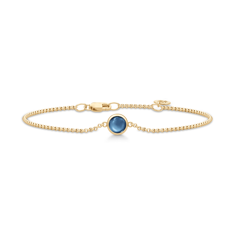 Primini Gold Plated Bracelet w. Sapphire Blue Crystal