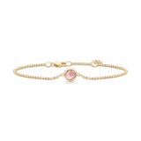 Primini Gold Plated Bracelet w. Dusty Rose Crystal