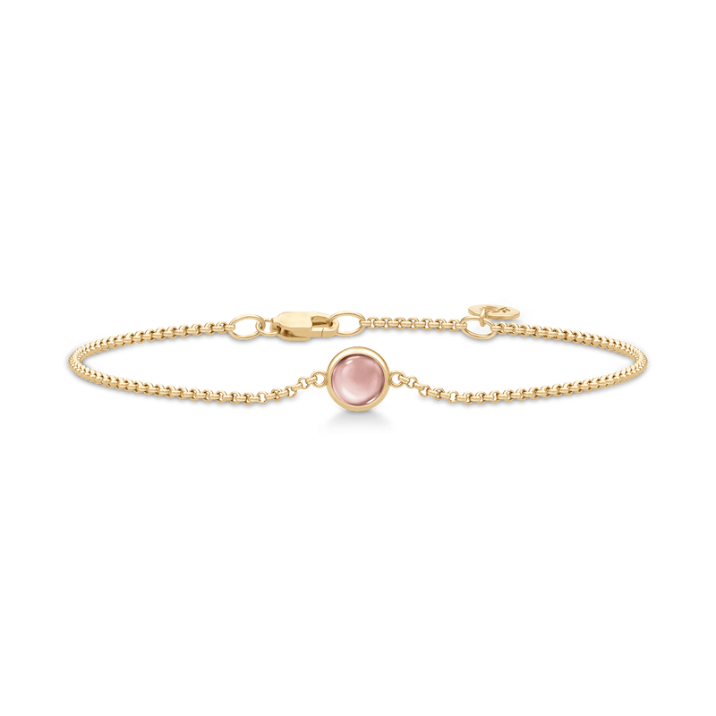 Primini Gold Plated Bracelet w. Dusty Rose Crystal