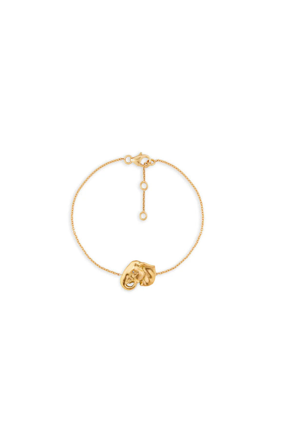 Lucky Elephant  18K Gold Bracelet w. Lab-Grown Diamonds