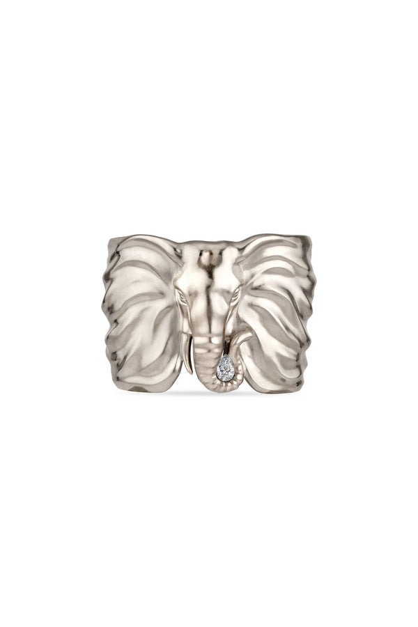 The Elephant 18K Whitegold Bangle w. Lab-Grown Diamond