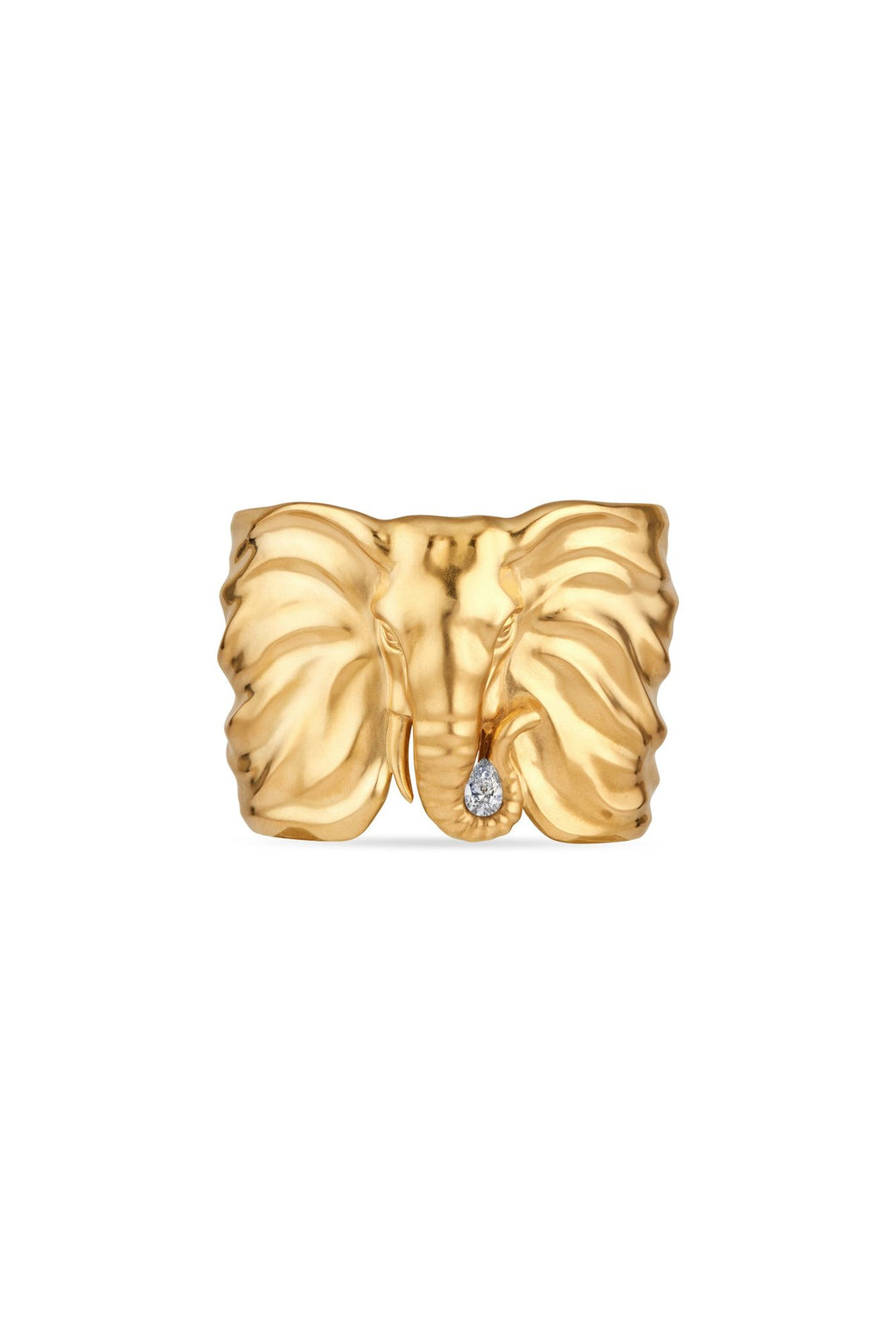 The Elephant 18K Gold Bangle w. Lab-Grown Diamond