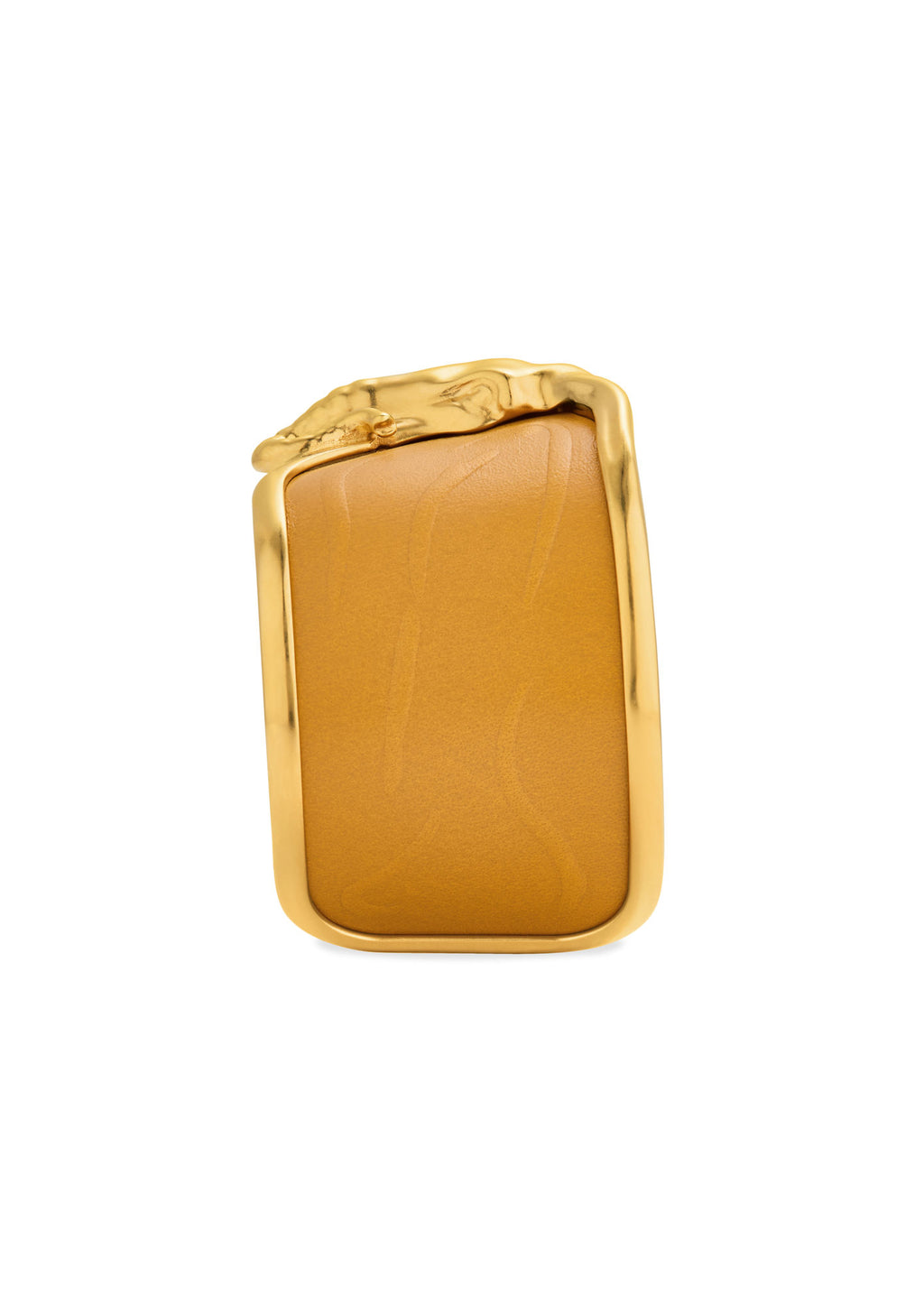 Elefant Sennep Læder & 18K Guld Armring