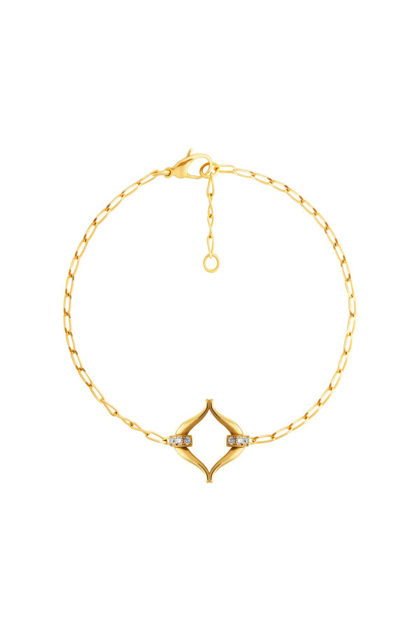 Eboris Link Paved 18K Gold Bracelet w. Lab-Grown Diamonds