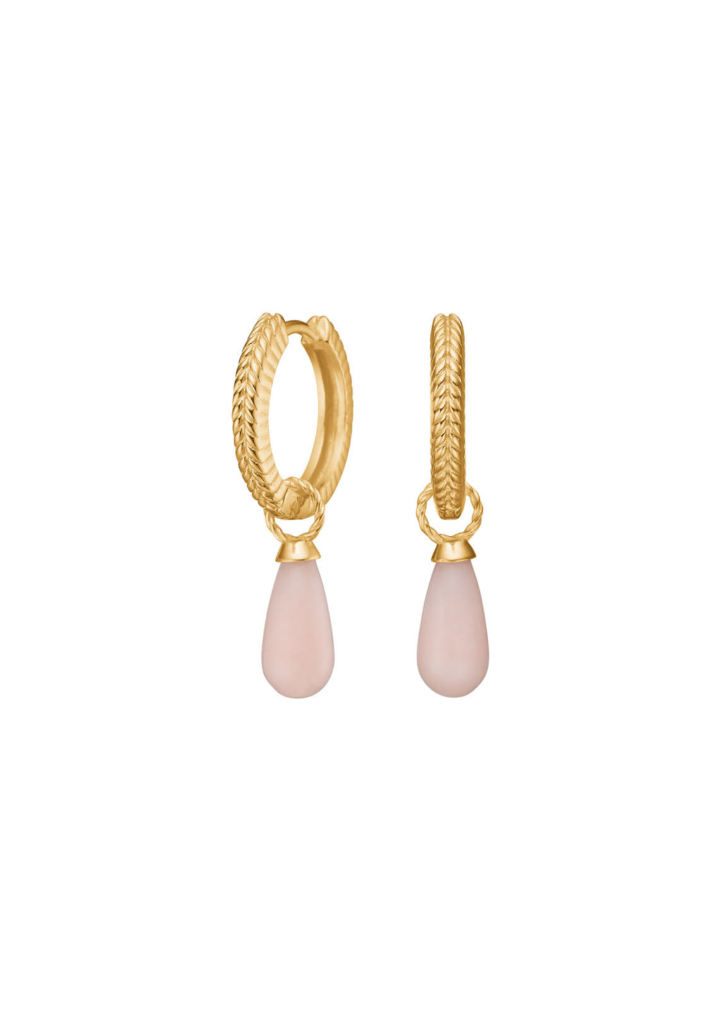 Tessa Gold Plated Earrings w. Pink Opal