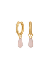 Tessa Gold Plated Earrings w. Pink Opal