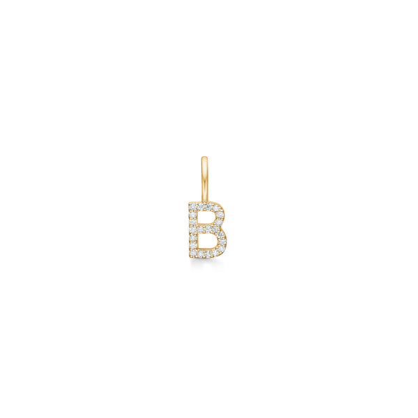 My B 18K Gold Pendant w. Diamonds
