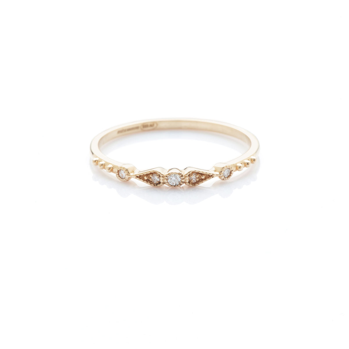 5 Stella 18K Gold Ring w. Diamonds