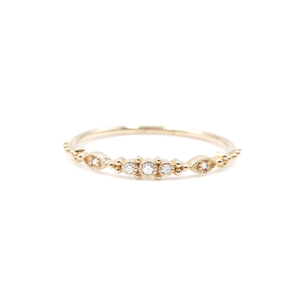 Susie Small 18K Gold Ring w. Diamonds